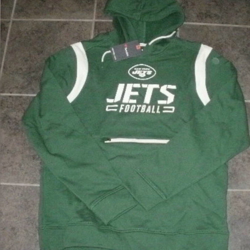 BRAND NEW (NO TAG) New York Jets Green Football Hoodie - JETS Logo Size 3XL